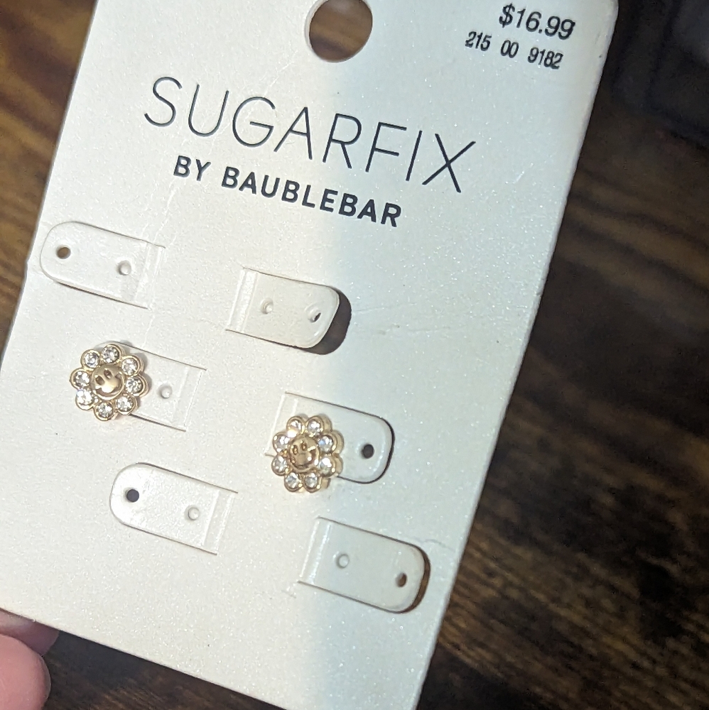 2 For $5 Item: Sugarfix BaubleBar Flower Stud Earrings NWT!